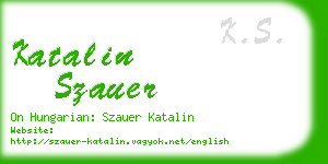 katalin szauer business card